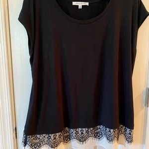 Black Short Sleeve Top